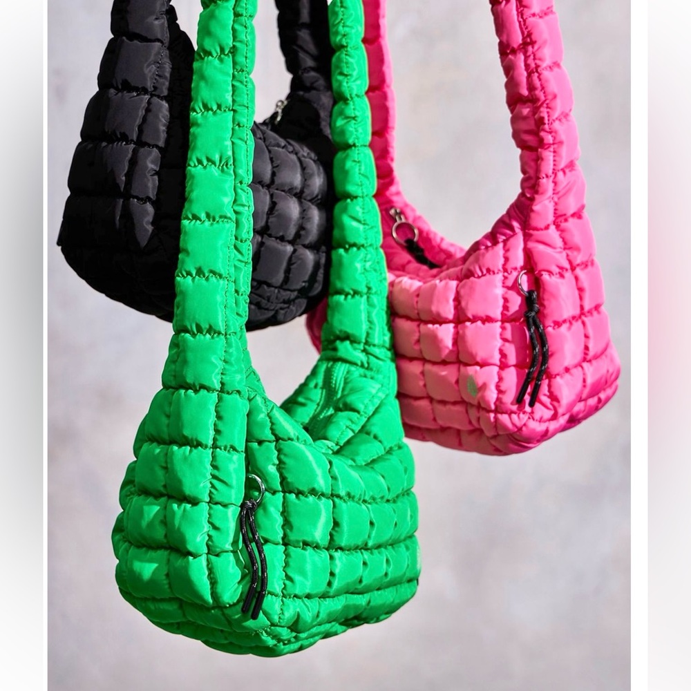 NWT Free People Movement Quilted Baby Carryall Crossbody Bag in Kelly Green - Picture 5 of 12